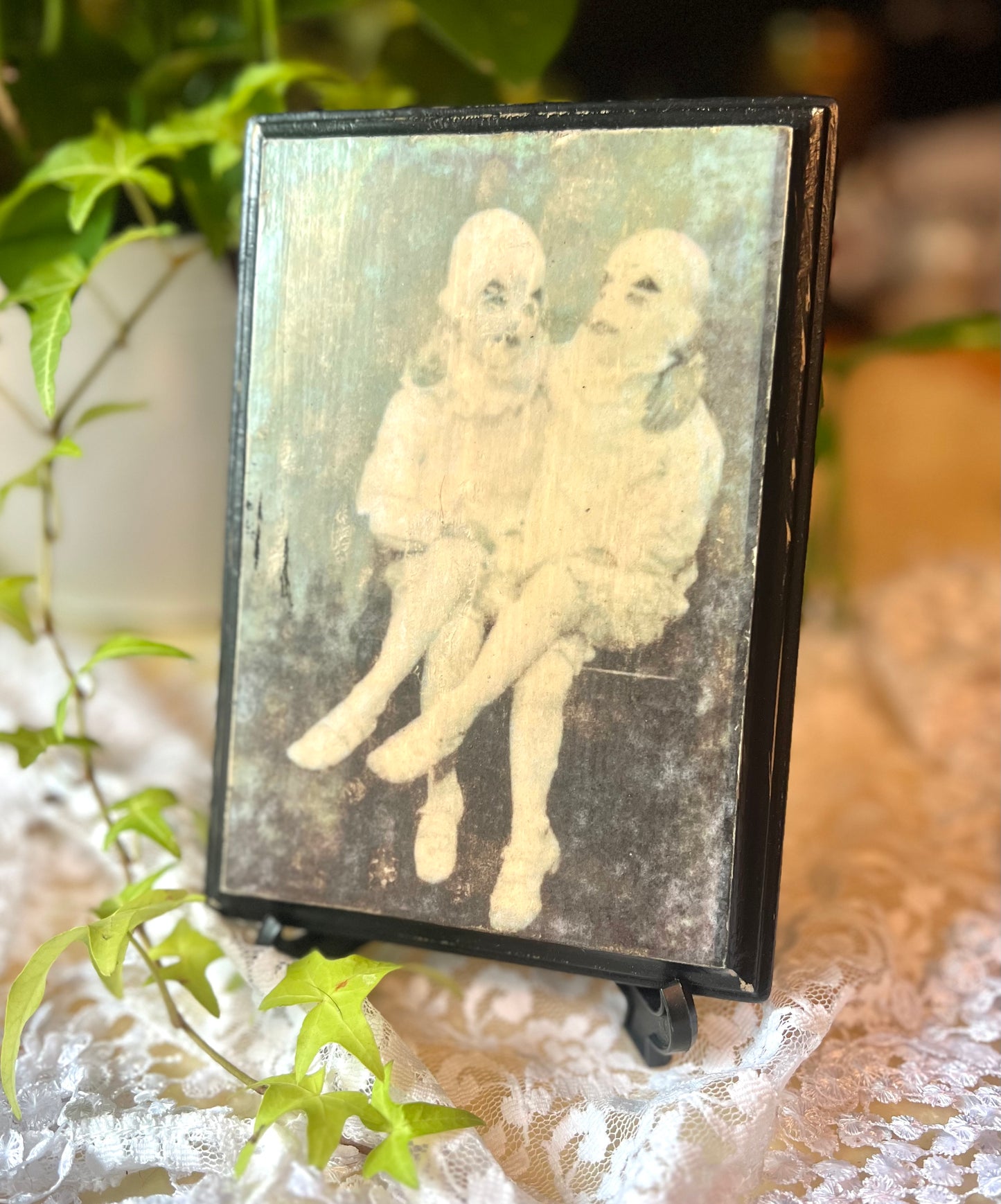 Dark Academia, Wooden Plaque, Wall Hanging, Tabletop Display, Creepy Sideshow Kids