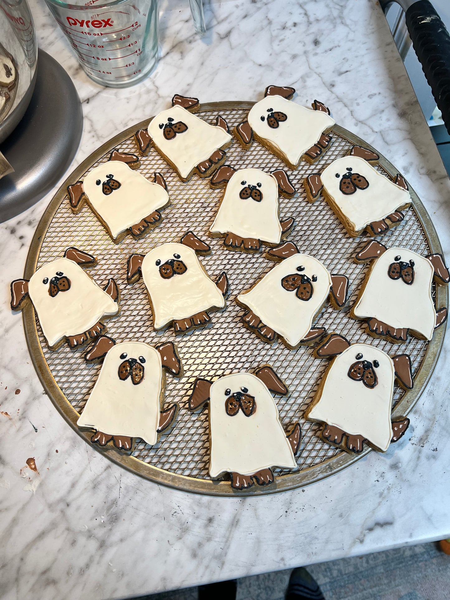 Dog Treats, Ghost Dog Frosted Peanut Butter Cookies, Limited Ingredient