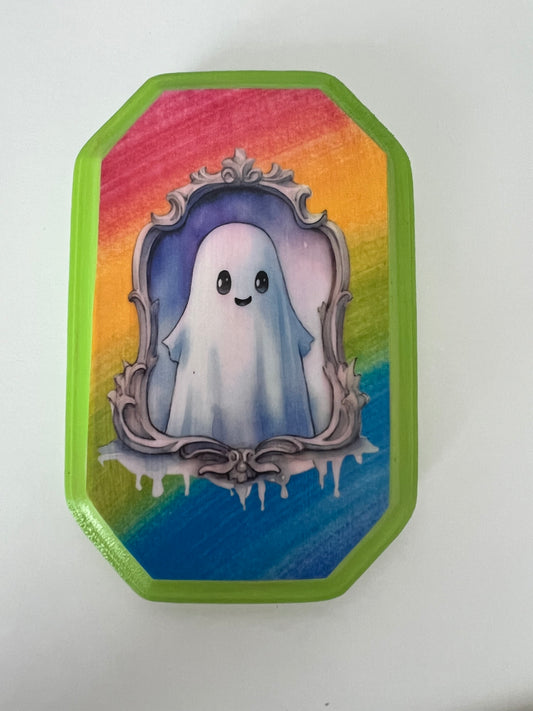 Ghost in the Mirror - Rectangle Wooden Plaque Wall Hanging