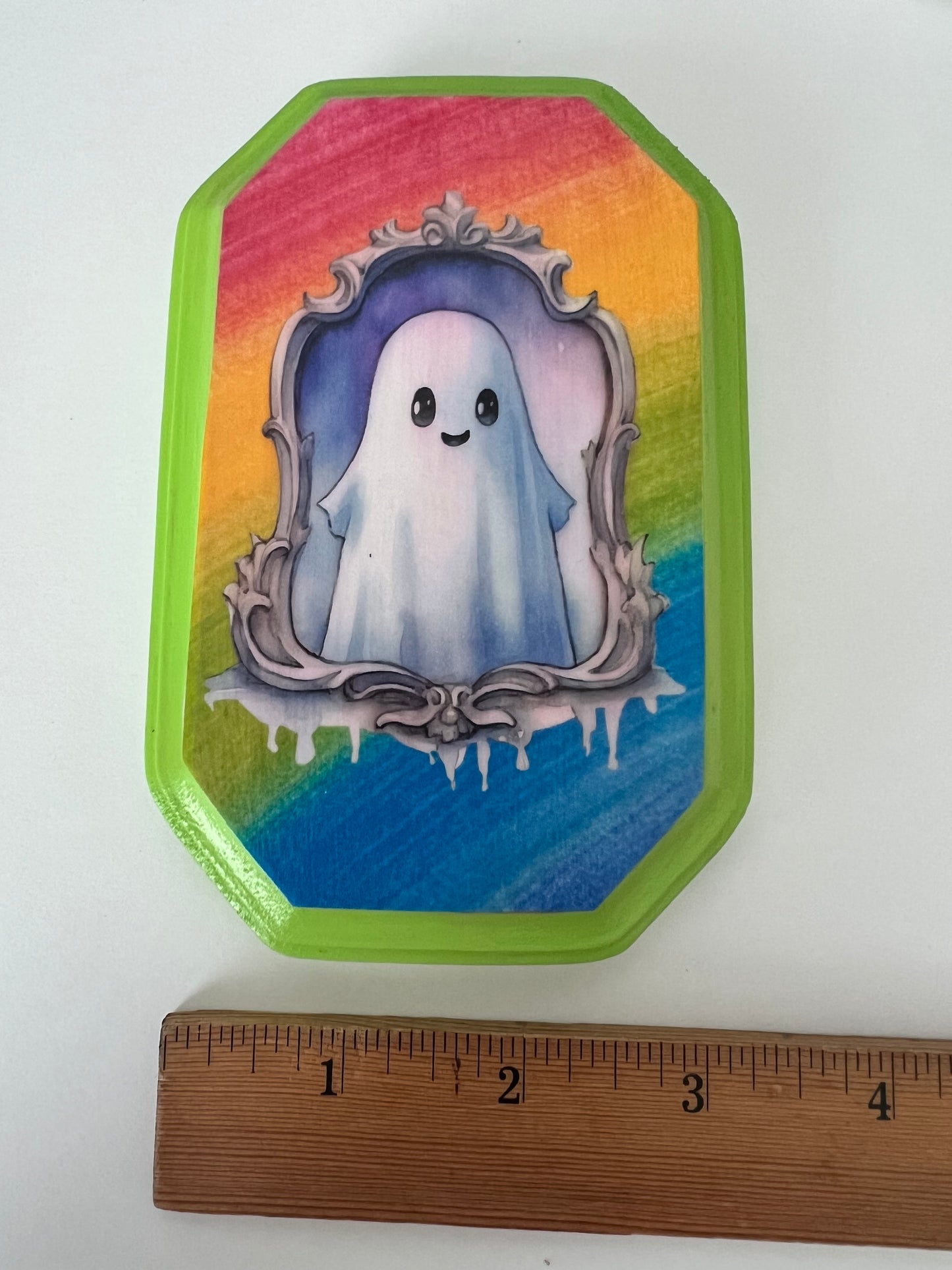 Ghost in the Mirror - Rectangle Wooden Plaque Wall Hanging