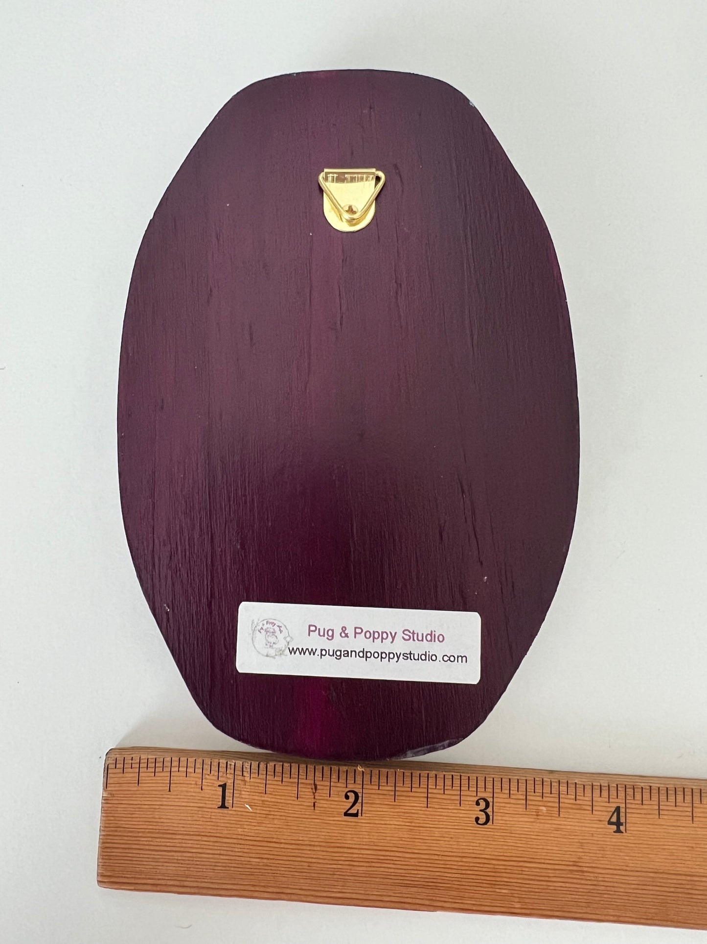 Ghost in a Witch Hat - Wooden Plaque Wall Hanging