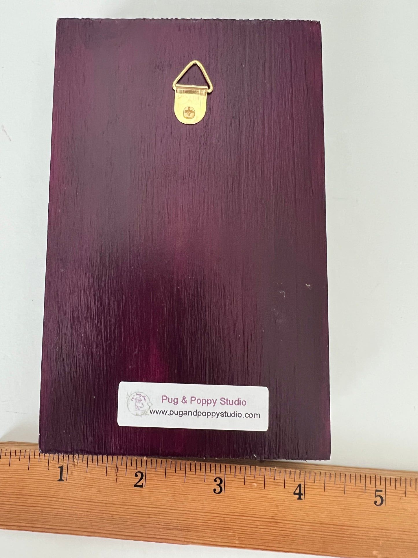 Ghost in a Witch Hat - Rectangle Wooden Plaque Wall Hanging