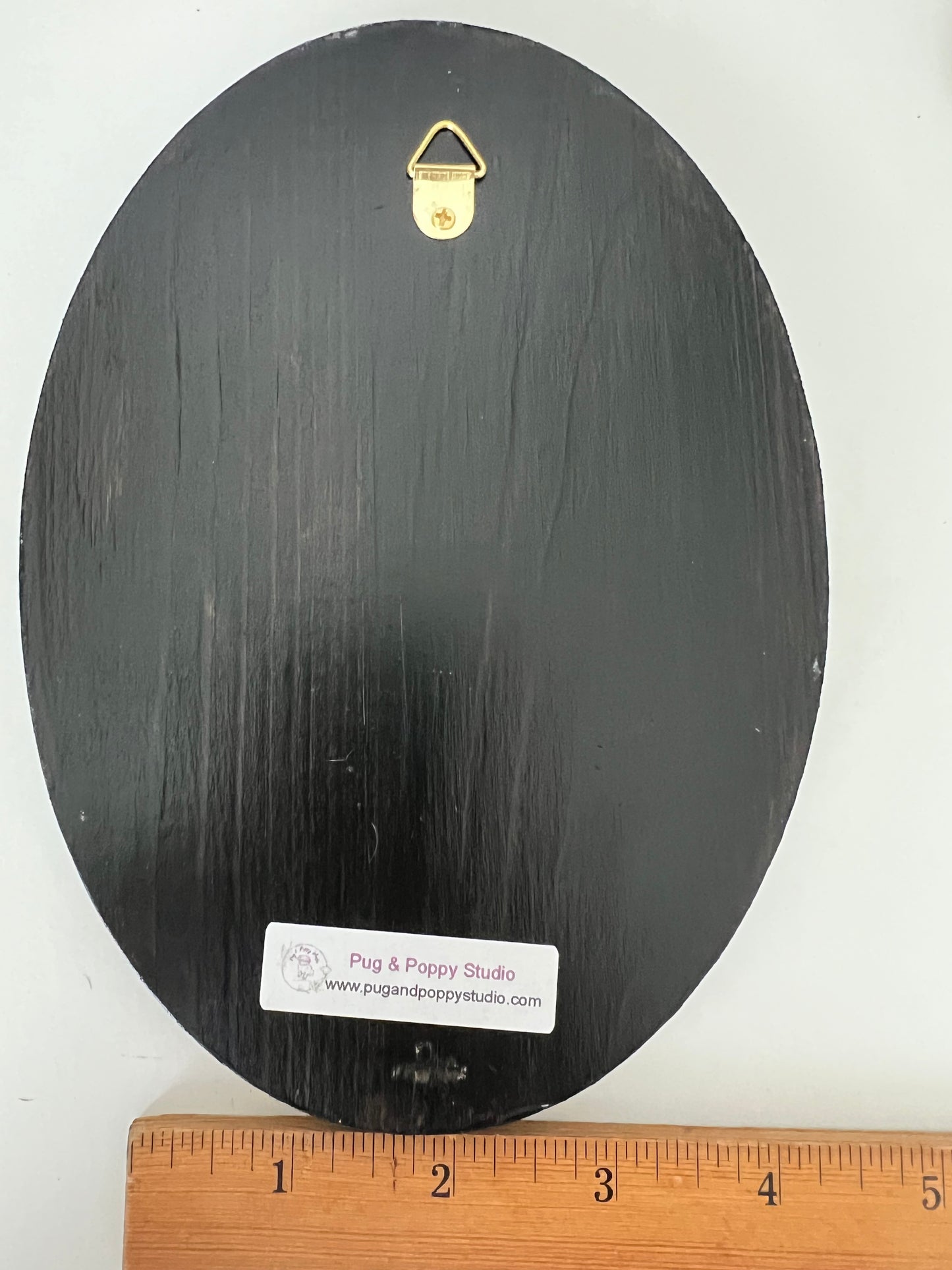 High Priestess Witch - Oval Wooden Plaque Wall Hanging