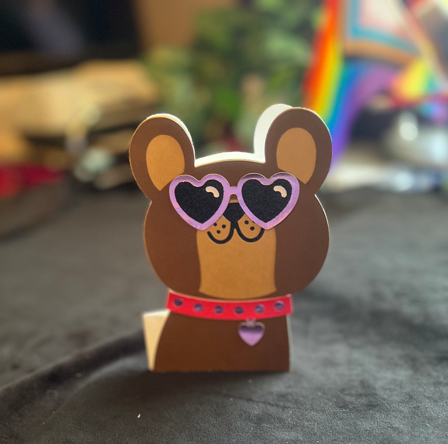 Valentine's Day Card, Keepsake, French Bulldog, Handmade