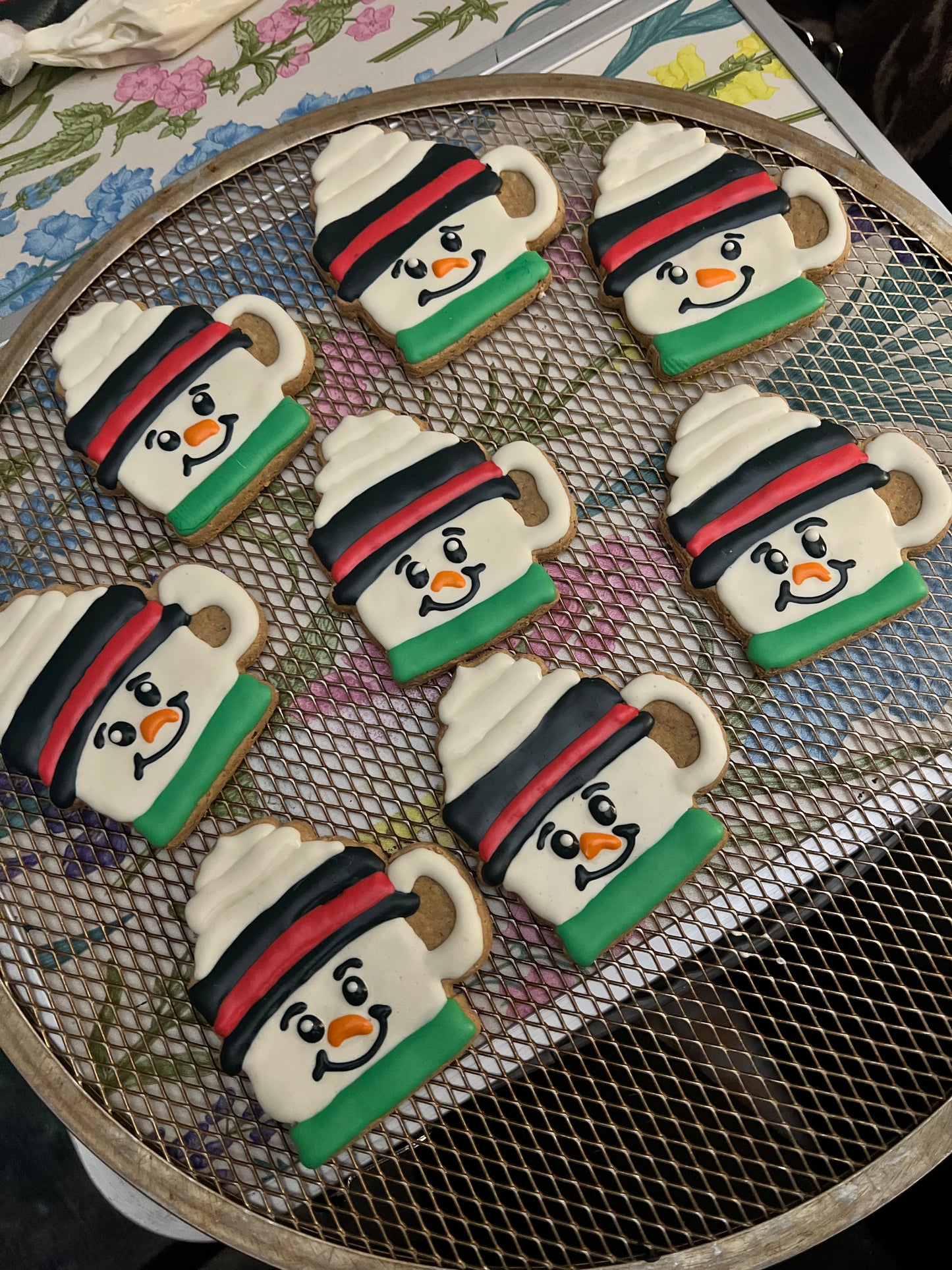 Dog Treats, Snow Man Mug Frosted Peanut Butter Cookies, Limited Ingredient