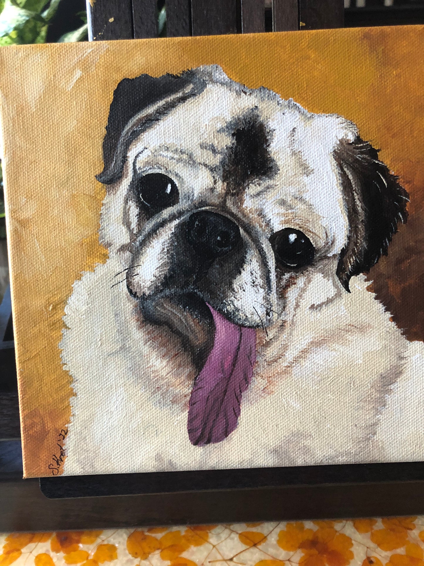 Custom Dog Painting, Acrylic Painting