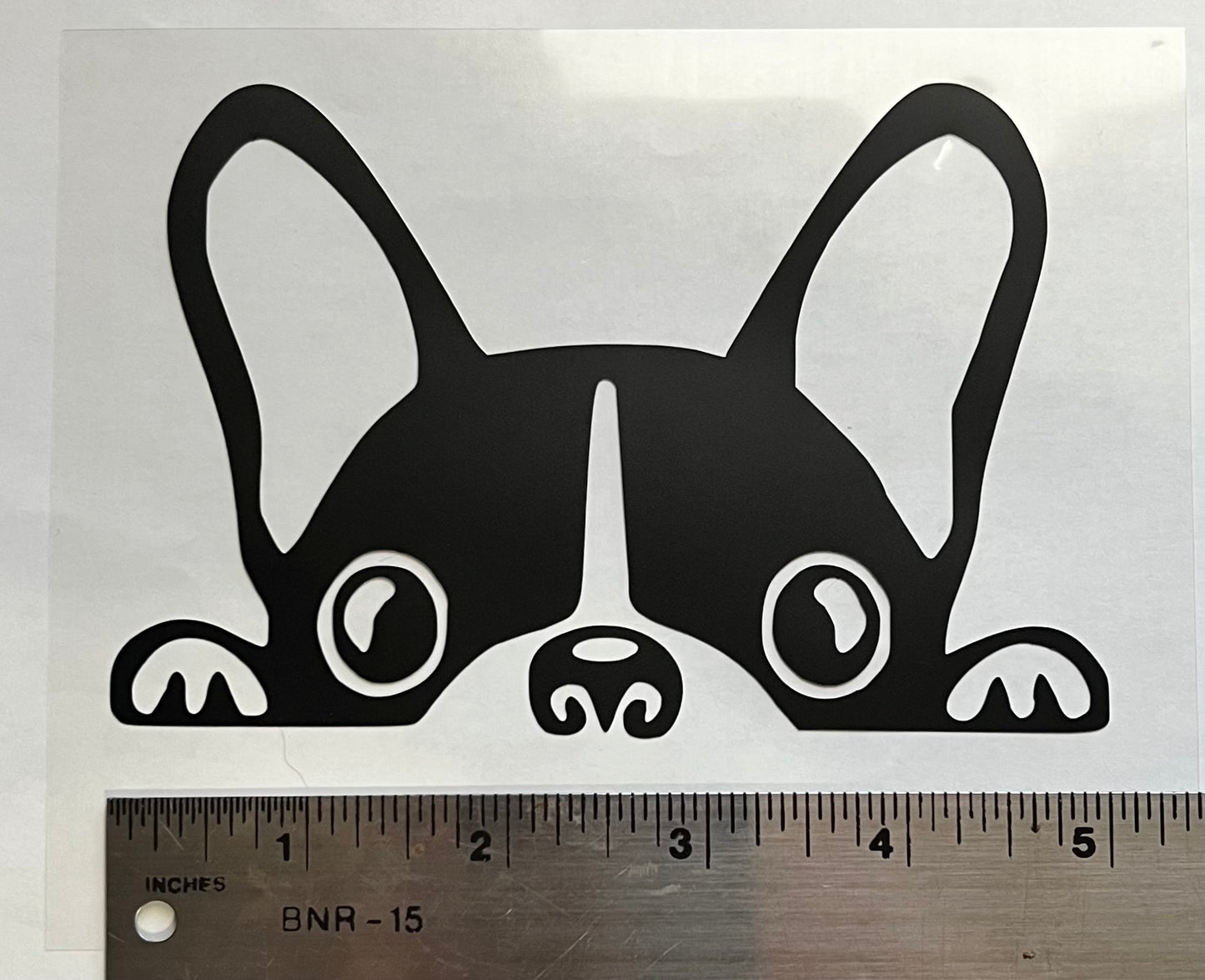 Decals - Peeking Boston Terrier