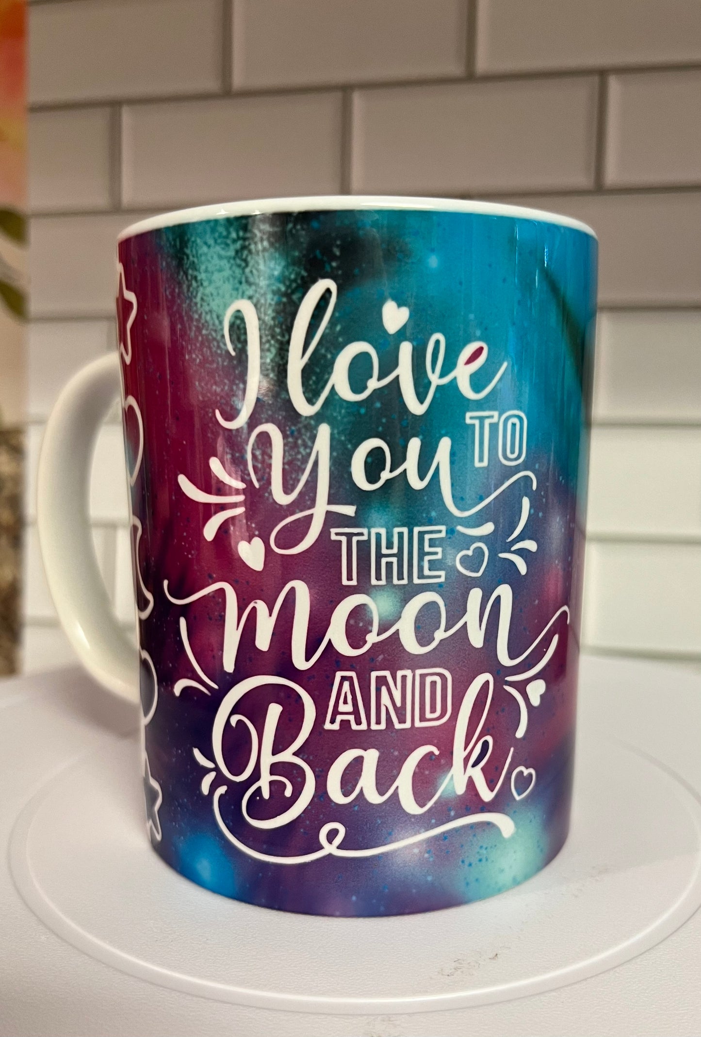 Coffee Mug Tea Mug Celestial Love You to the Moon and Back, with Coaster or Lid