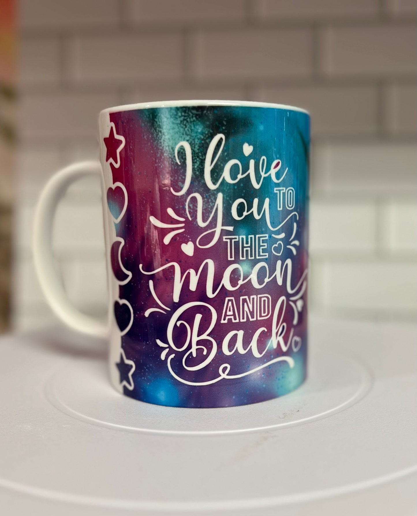 Coffee Mug Tea Mug Celestial Love You to the Moon and Back, with Coaster or Lid