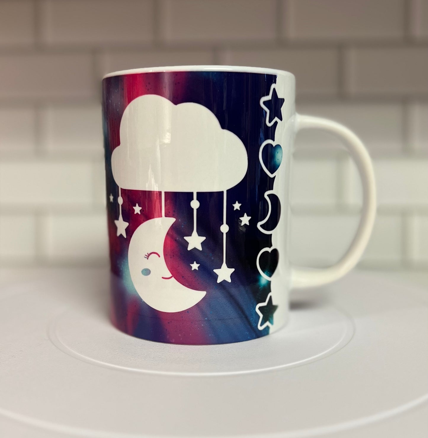 Coffee Mug Tea Mug Celestial Love You to the Moon and Back, with Coaster or Lid