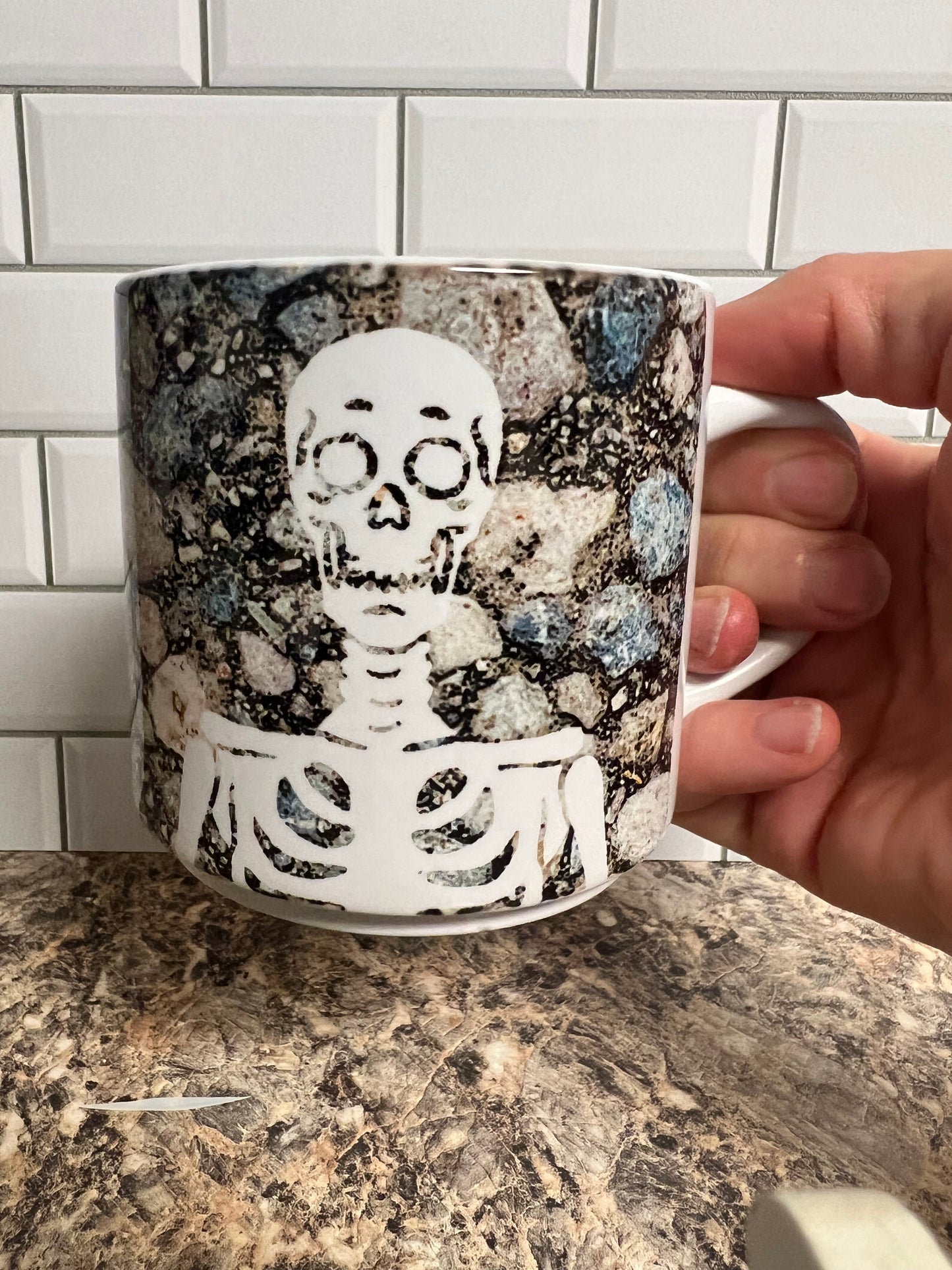 Stackable Mugs Set of 4 Skeleton Mugs 10 oz