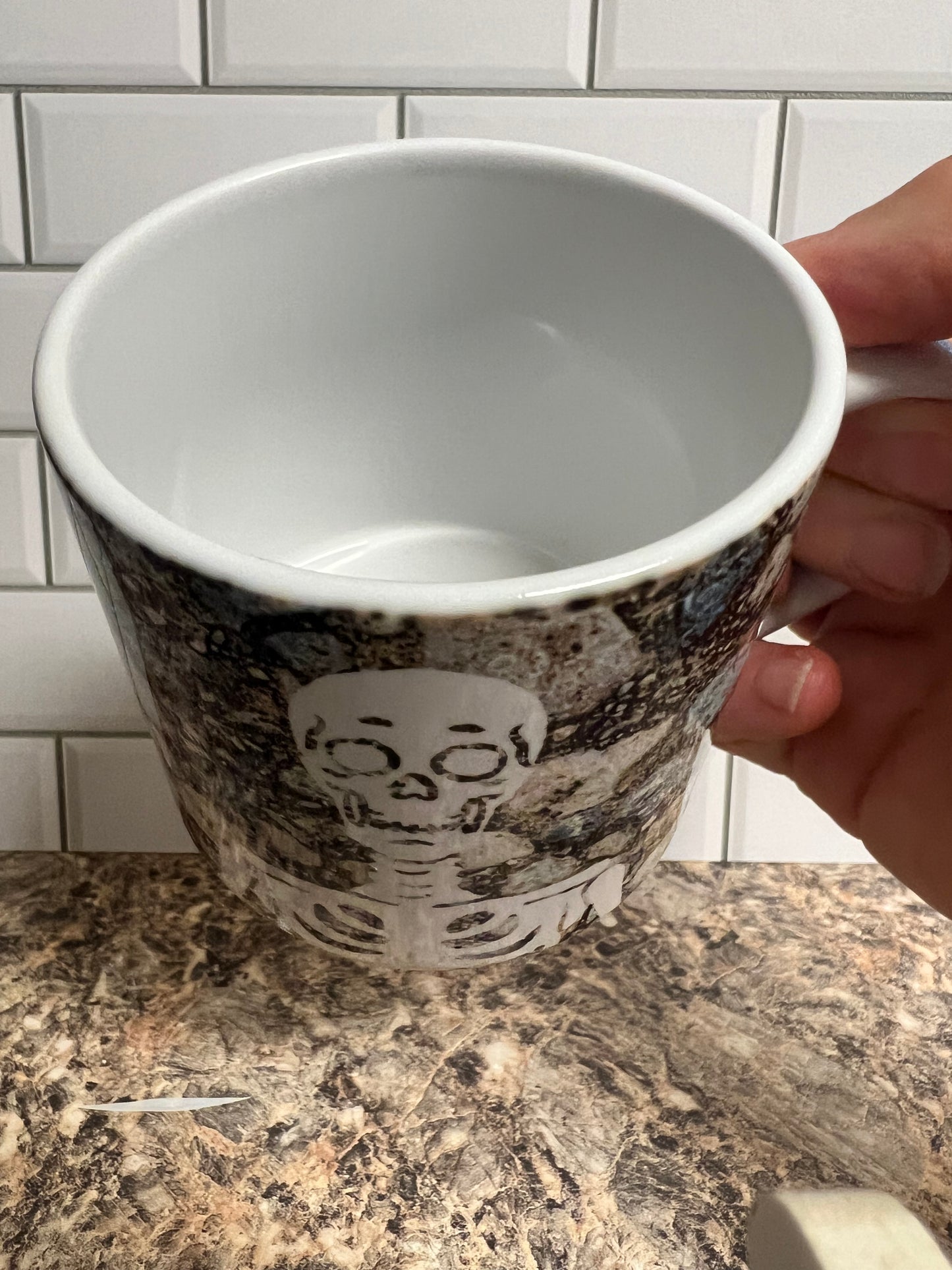 Stackable Mugs Set of 4 Skeleton Mugs 10 oz