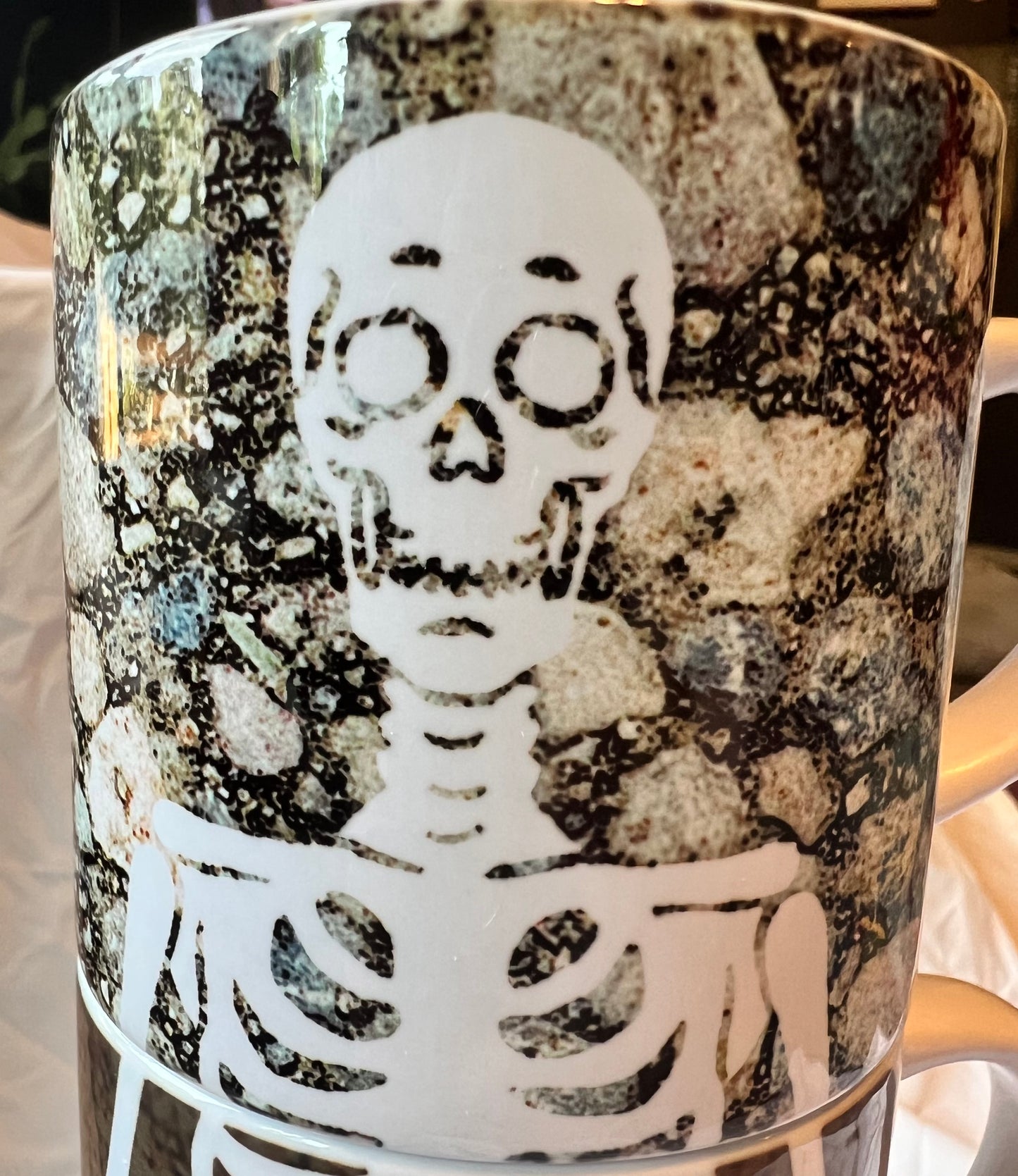 Stackable Mugs Set of 4 Skeleton Mugs 10 oz
