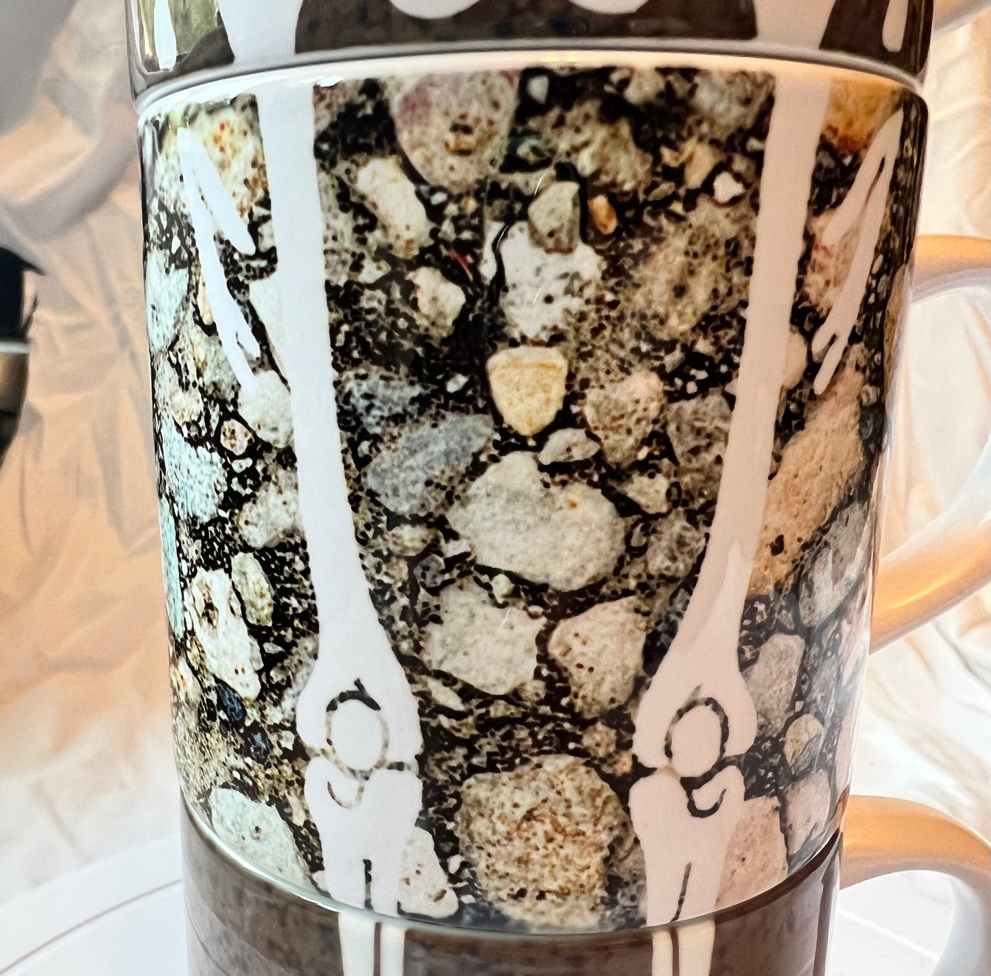Stackable Mugs Set of 4 Skeleton Mugs 10 oz