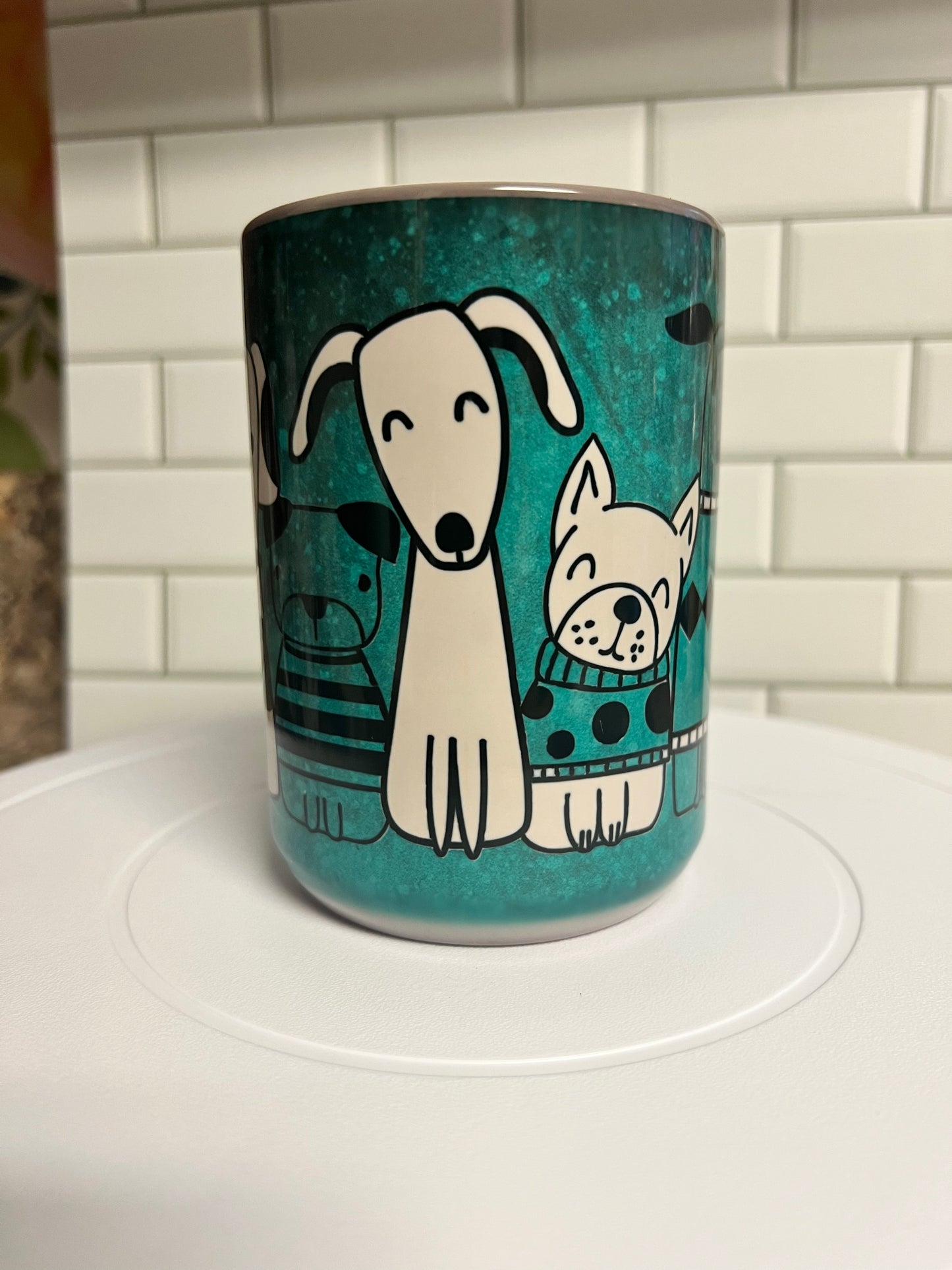Magic Mug Color Changing Mug 15 oz, Dogs in Sweaters