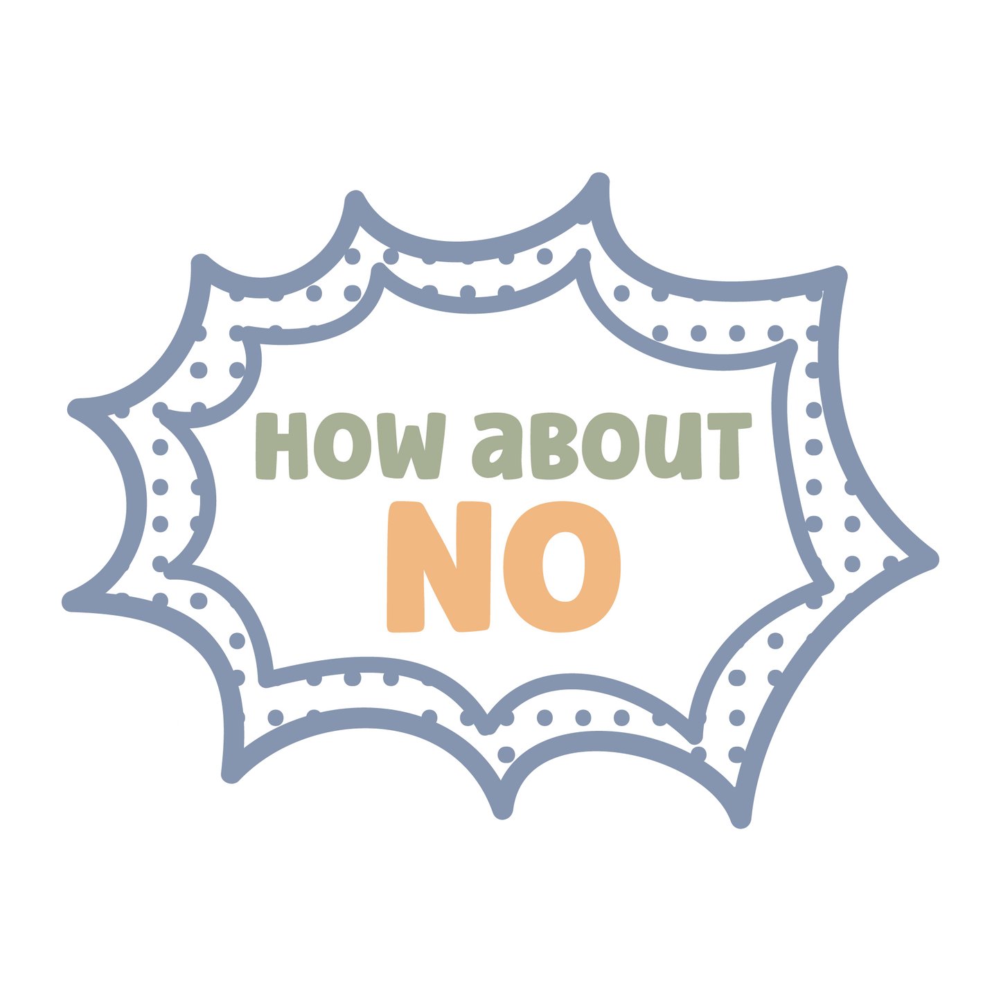 Stickers - How About No Sticker, Sarcastic Stickers