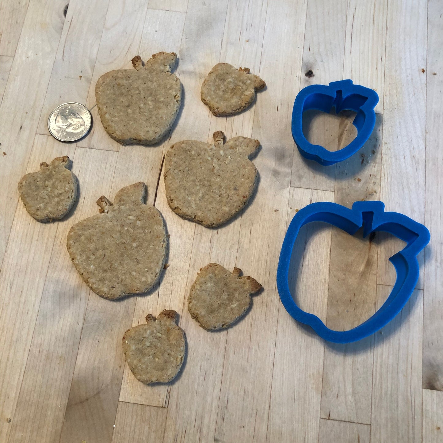APPLE JACK Apple Cheddar Dog Treats Homemade Limited Ingredient Natural Wheat Free - A Portion of Proceeds Go To Pet Rescue