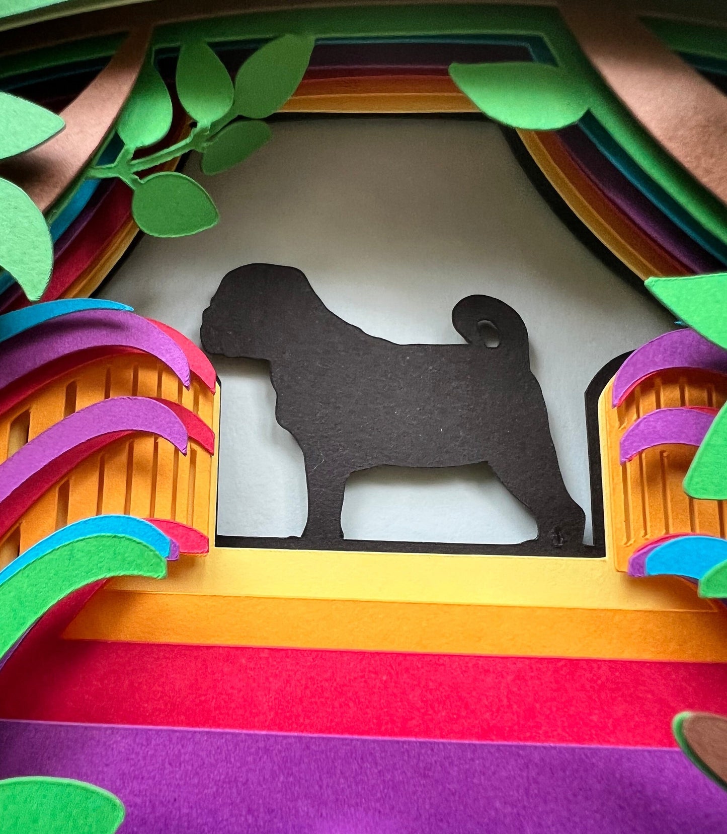 Pet Memorial Shadow Box - Small Rainbow Bridge Wooden and Glass Frame Custom Name Date and 300 Dog Breeds To Choose - A Kitty Too