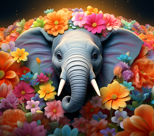 20 oz Stainless Steel Tumbler, 3D Elephant - LIMITED EDITION