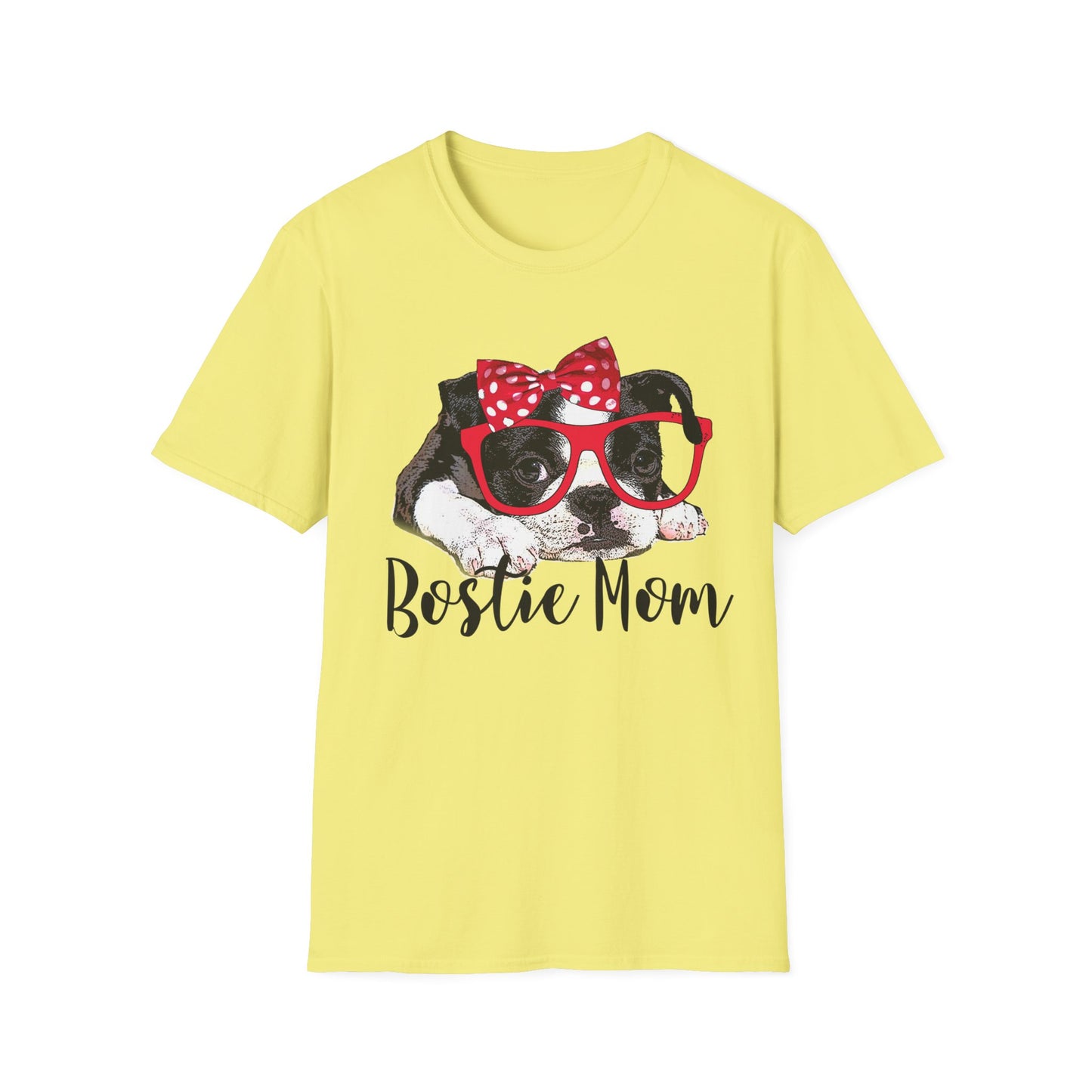 Unisex Softstyle T-Shirt Bostie Mom Boston Terrier
