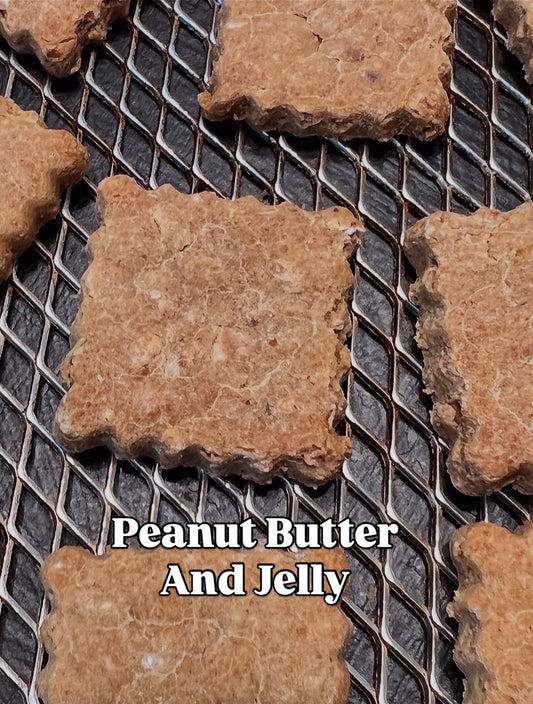 PEANUT BUTTER & JELLY Dog Treats Homemade Limited Ingredient Natural Wheat Free - A Portion of Proceeds go to Pet Rescue