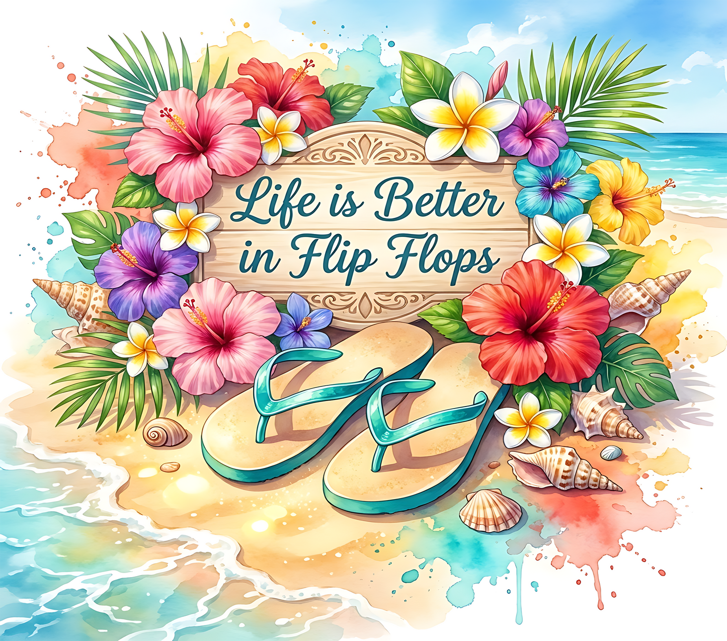20 oz Stainless Steel Tumbler, Life Is Better In Flip Flops - LIMITED EDITION