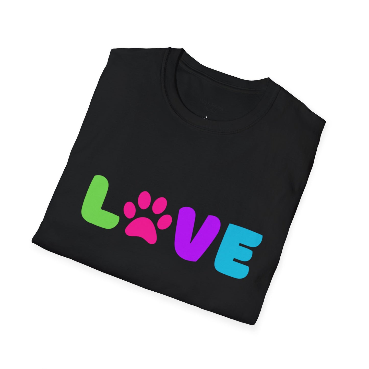 Unisex Softstyle T-Shirt Dog Print Love Shirt