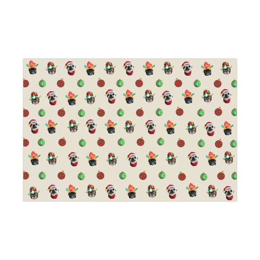 Gift Wrap Papers Silly Christmas Pugs