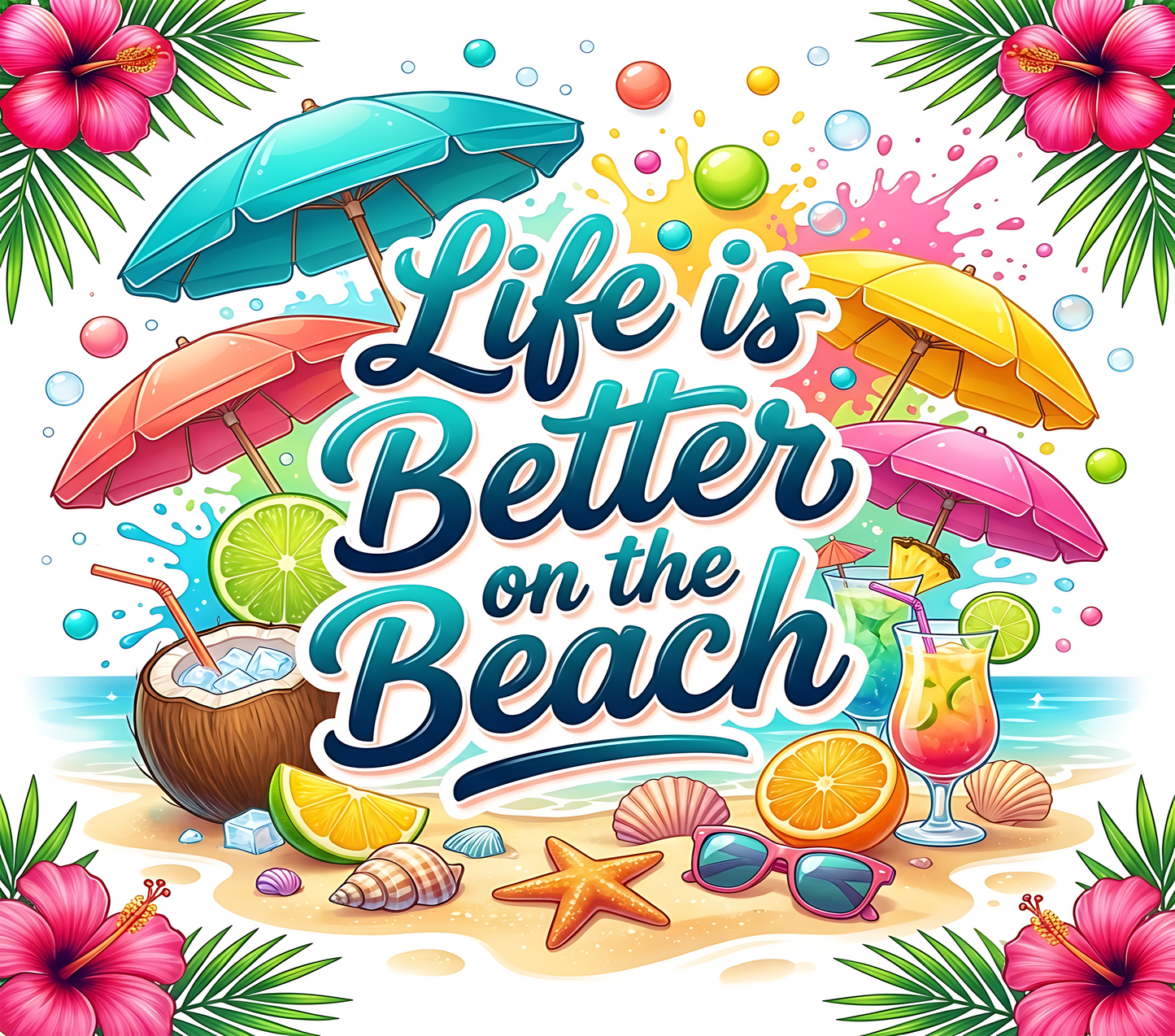 20 oz Stainless Steel Tumbler, Life is Better at the Beach 1  LIMITED EDITION