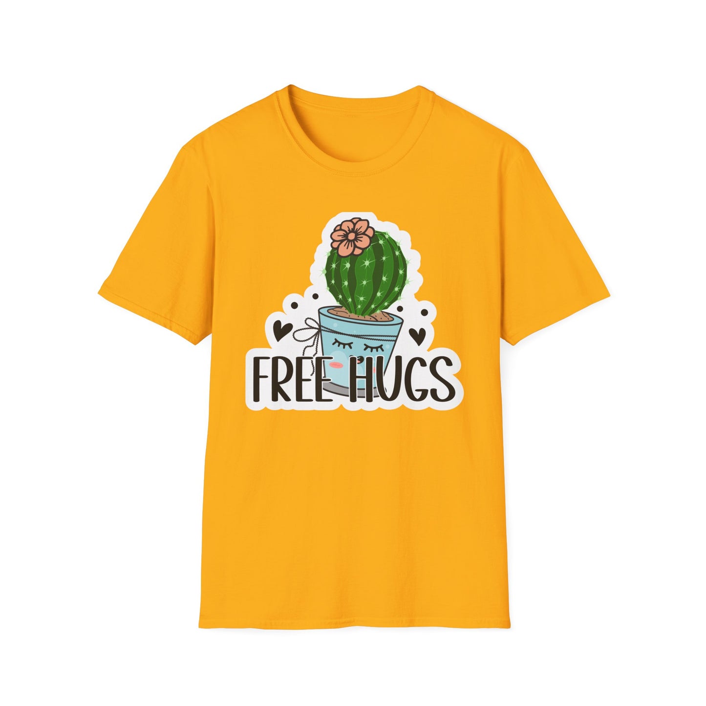 Unisex Softstyle T-Shirt Free Hugs, Cactus Tee Shirt
