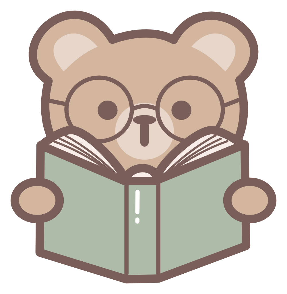 Stickers - Bear Reading a Book, Book Lovers' Stickers