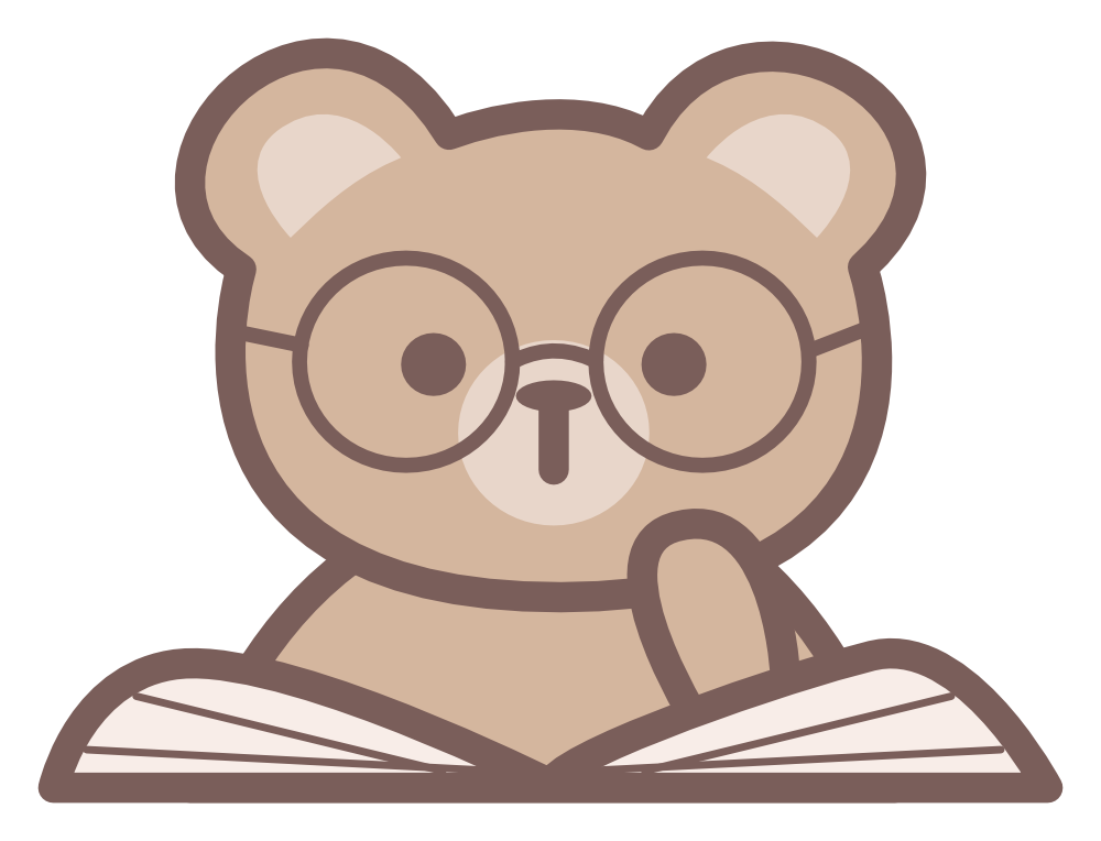 Stickers - Bear with Book, Book Lovers' Stickers