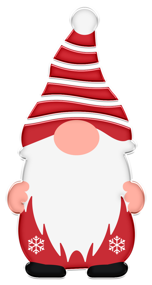 Stickers - Christmas Gnome with Red and White Hat Sticker, Christmas Stickers