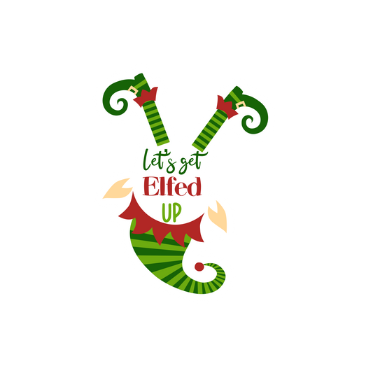 Stickers - Let's Get Elfed Up Sticker, Christmas Sticker