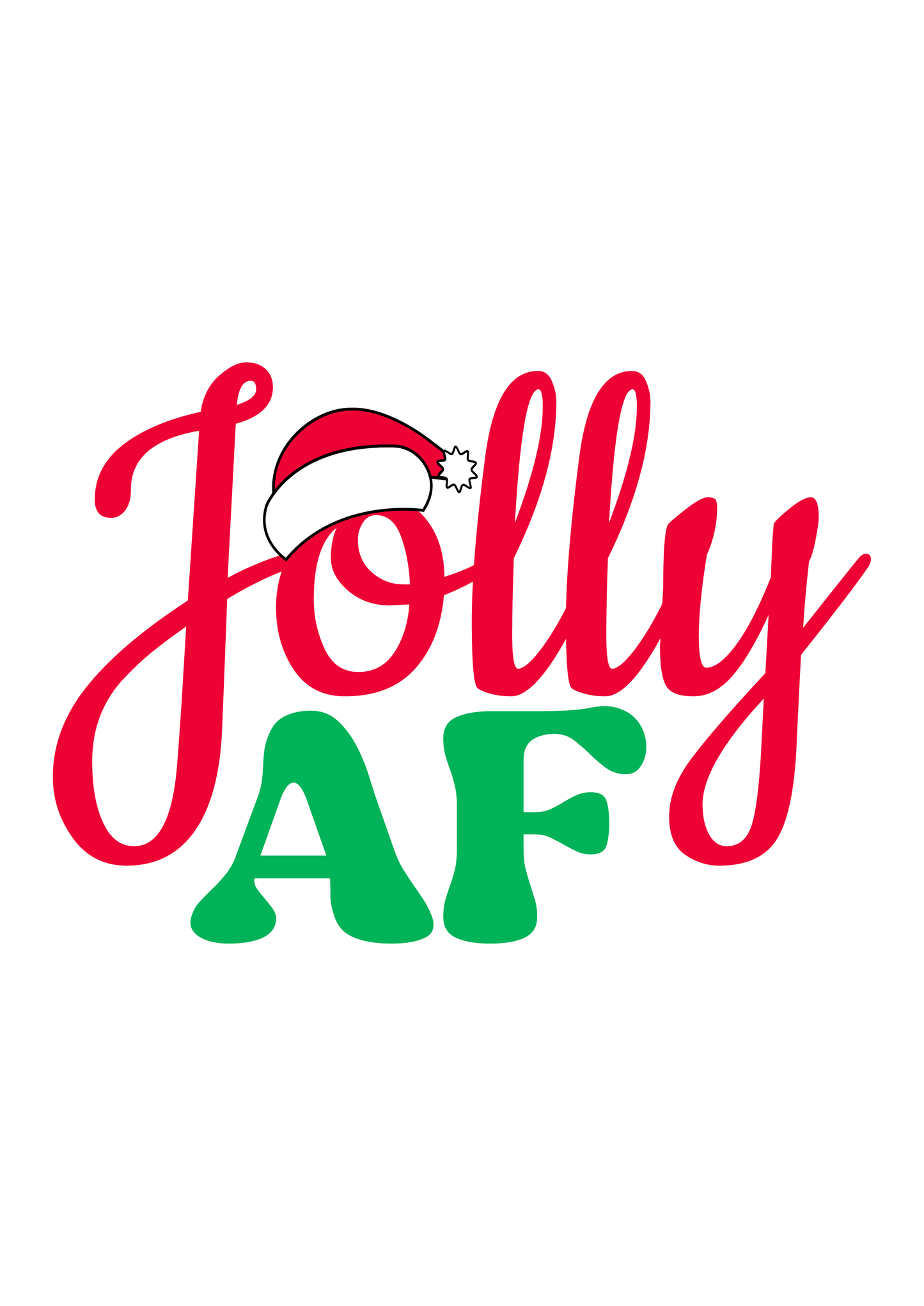 Stickers - Jolly AF Sticker, Christmas Sticker