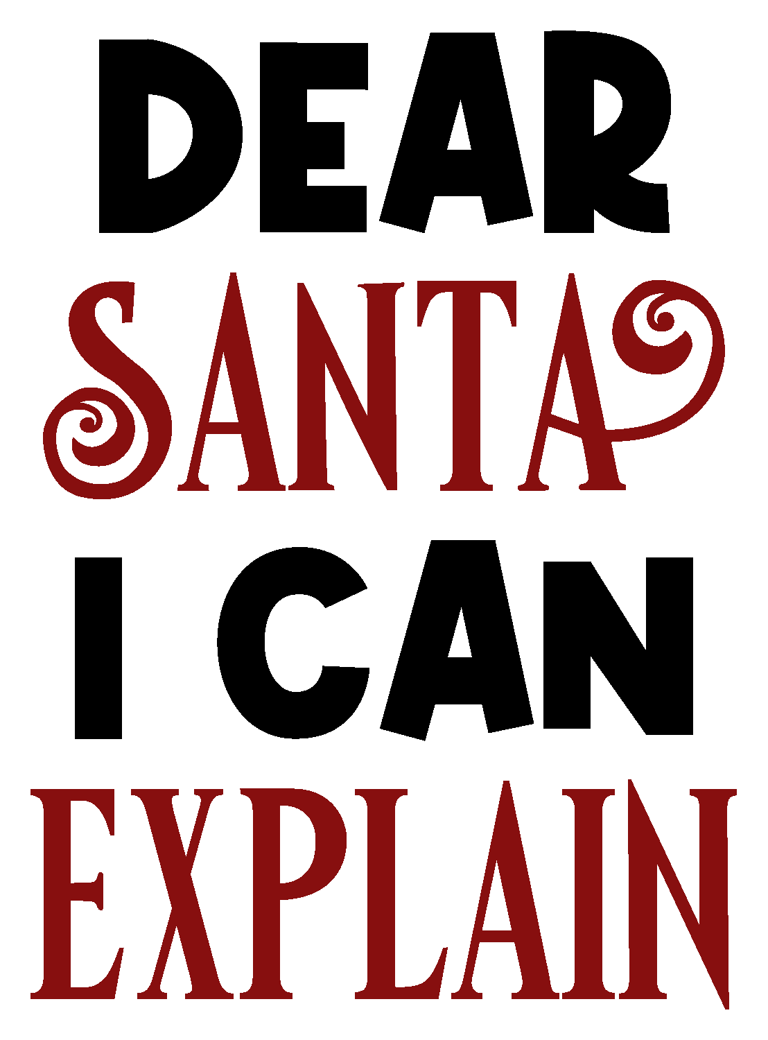 Stickers - Dear Santa I Can Explain Sticker, Christmas Sticker