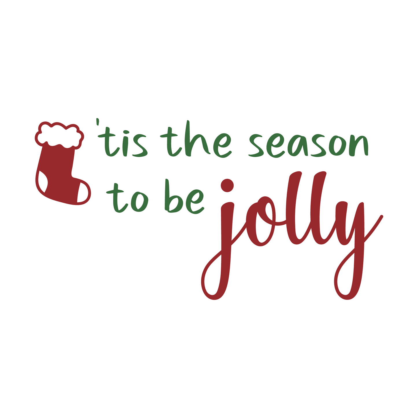 Stickers - "Tis The Season To Be Jolly Sticker, Christmas Stickers