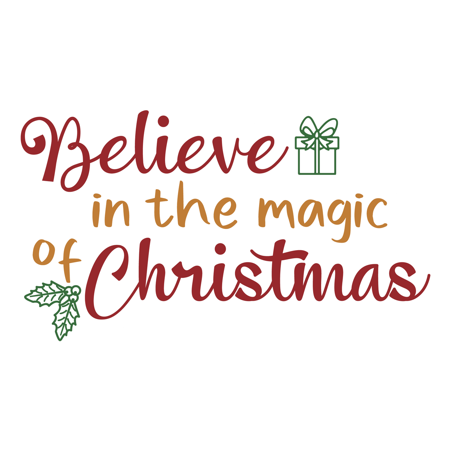 Stickers - Believe In The Magic of Christmas Sticker, Christmas Stickers