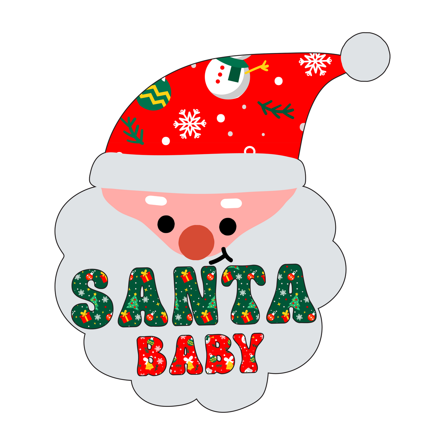 Stickers - Santa Baby Sticker, Christmas Stickers