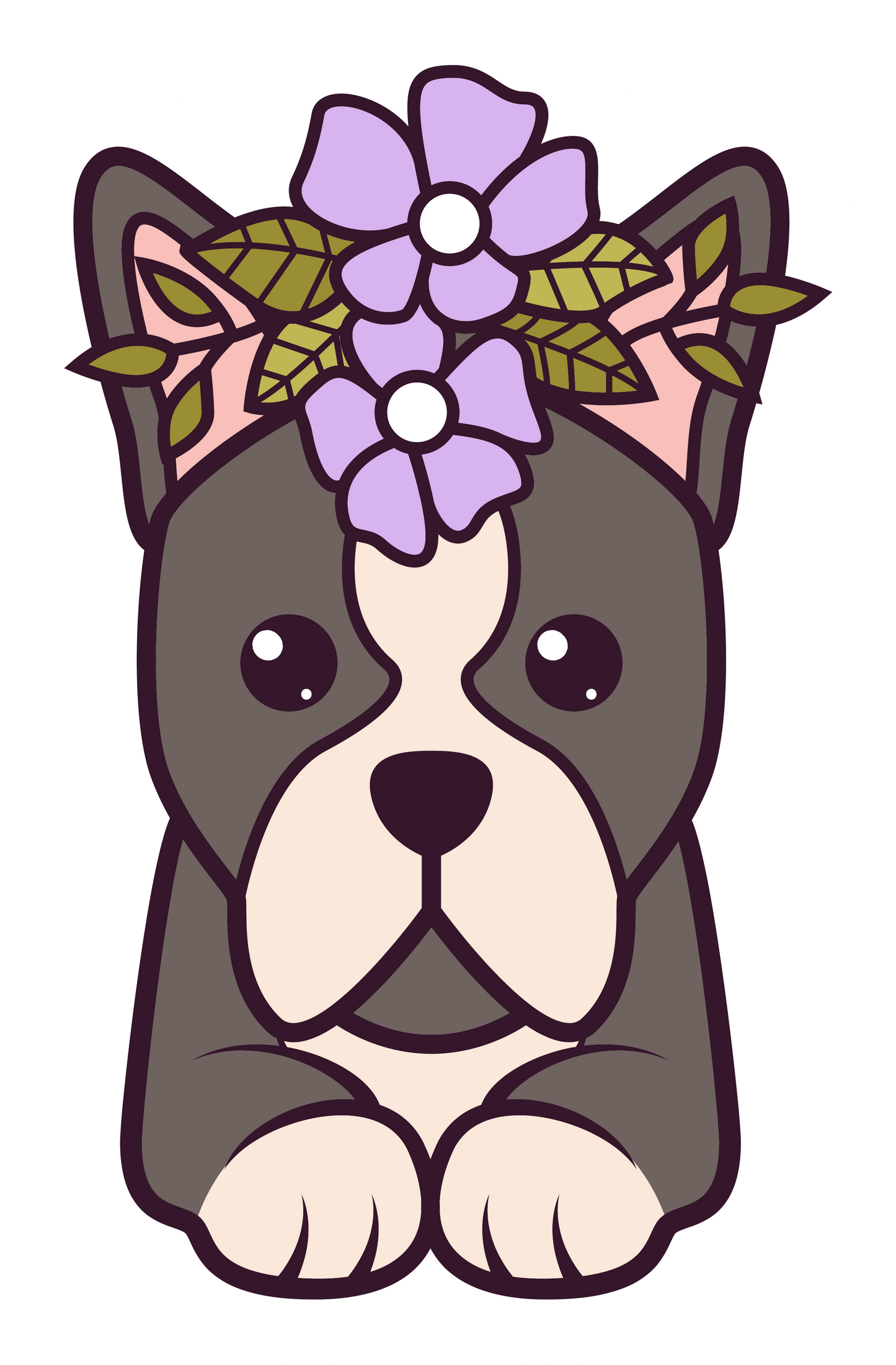 Stickers - Cartoon Boston Terrier