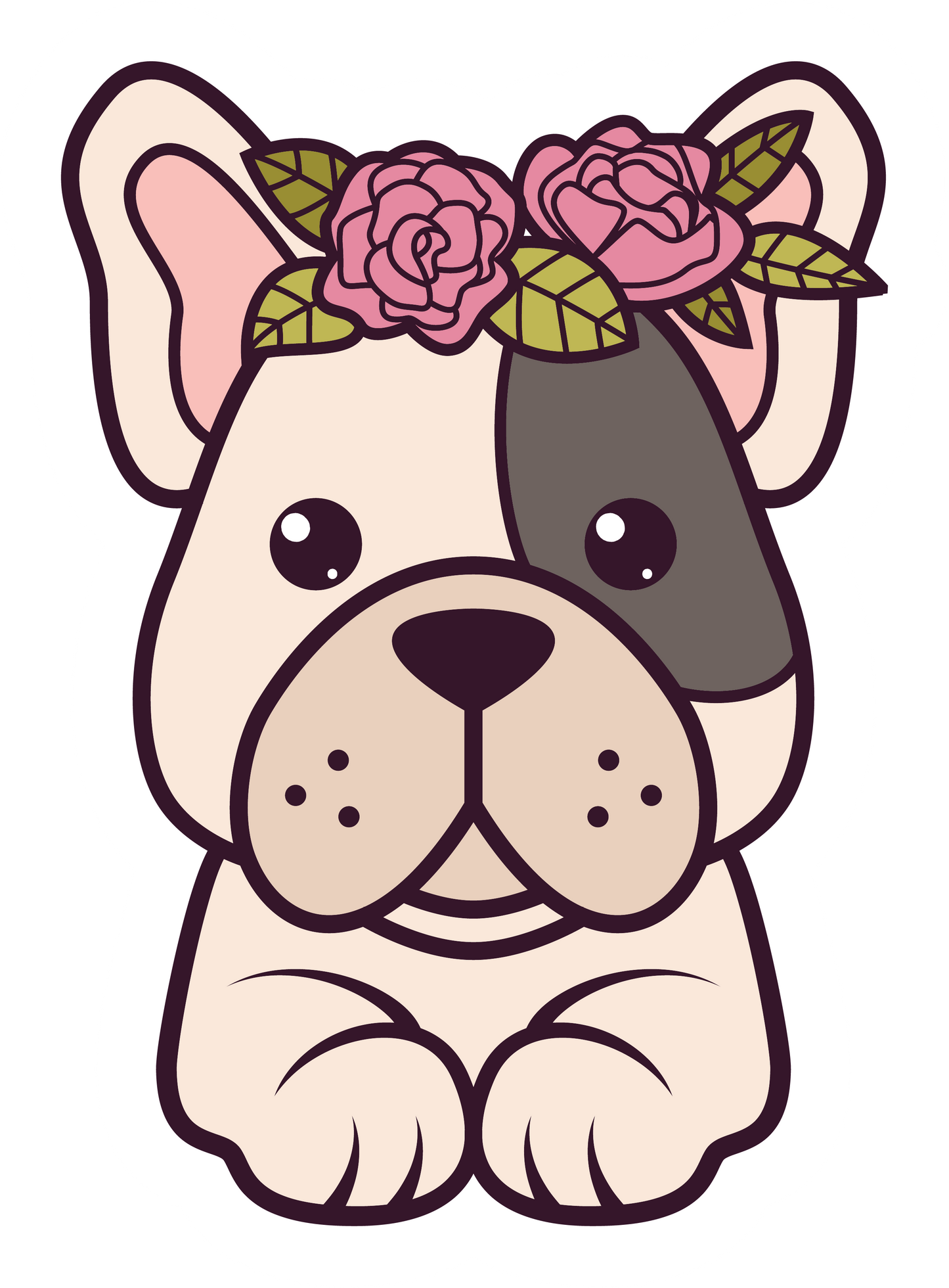 Stickers - Cartoon Dog French Bulldog Sticker