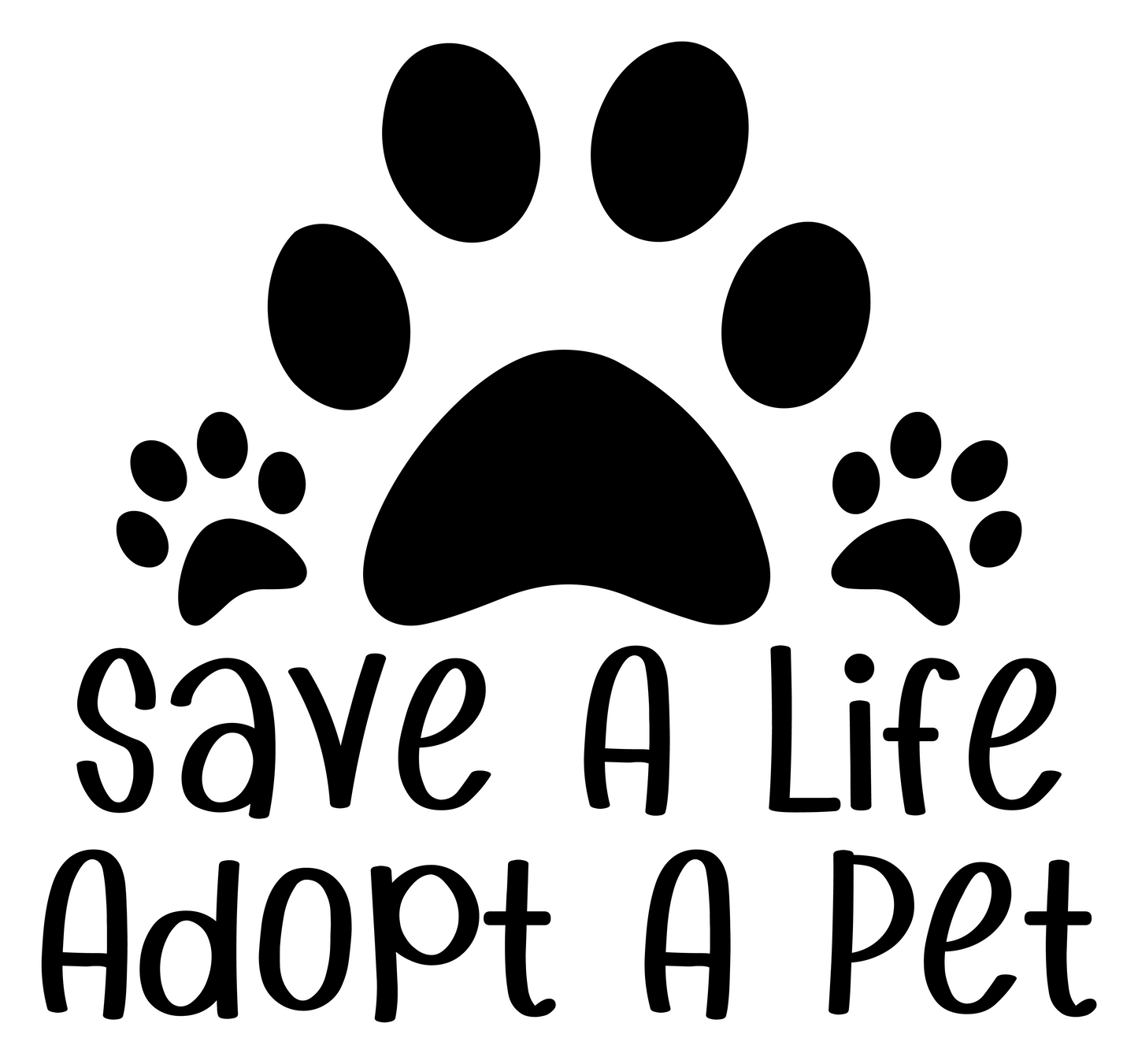 Stickers - Dog Lovers' Quotes - Save A Life Adopt A Pet