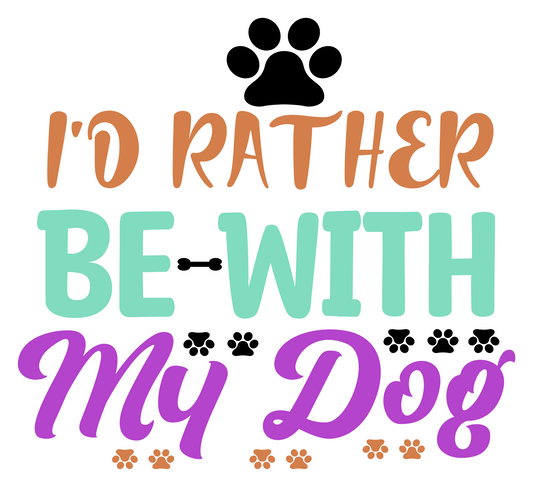 Stickers - I'd Rather Be With My Dog, Dog Lovers Stickers