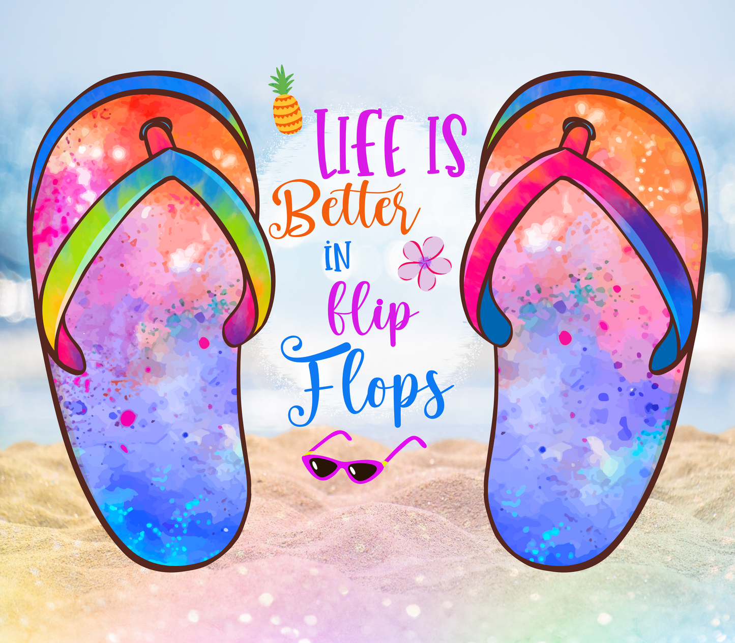 20 oz Stainless Steel Tumbler, Life is Better in Flip Flops - LIMITED EDITION