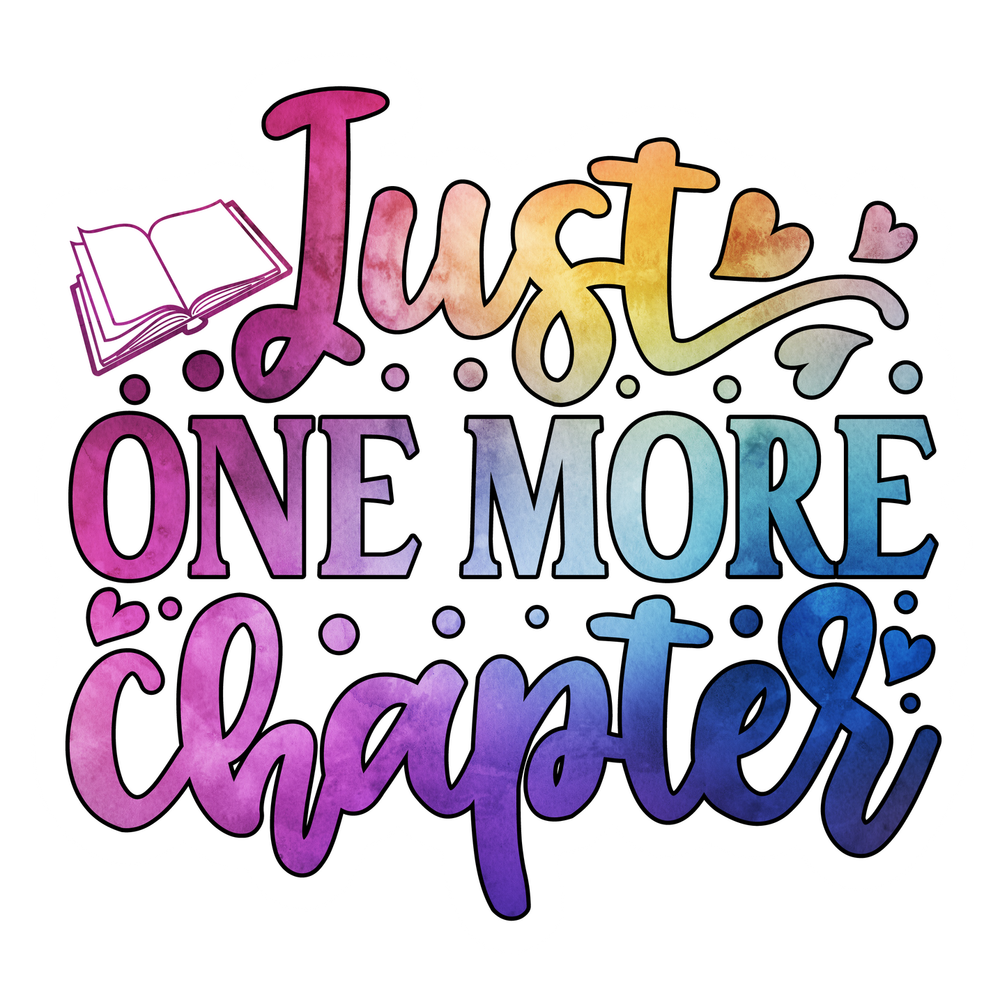 Stickers - Just One More Chapter Sticker,  Book Lovers' Sticker