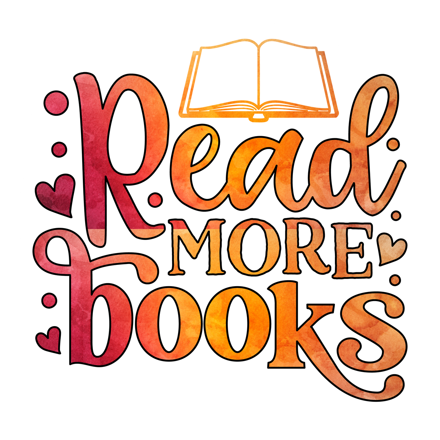 Stickers - Read More Books Sticker, Book Lovers' Stickers