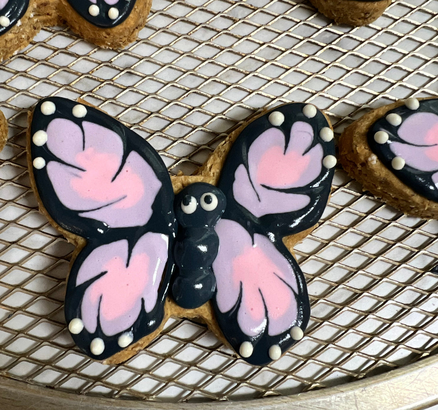Dog Treats, Beautiful Butterfly Frosted Peanut Butter Cookies, Limited Ingredient