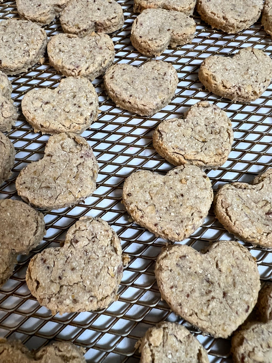 Dog Cookies Strawberry Coconut Homemade Limited Ingredient Natural No Wheat, Soy or Corn - A Portion of Proceeds Go To Animal Rescue Groups (Copy)