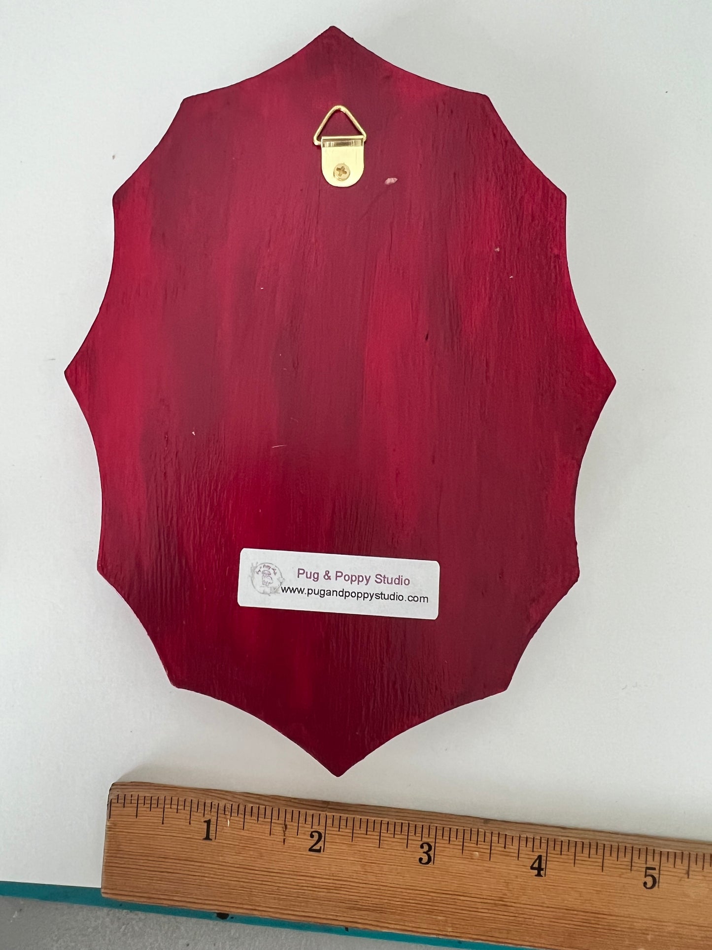 Happy Ghost - Wooden Plaque Wall Hanging