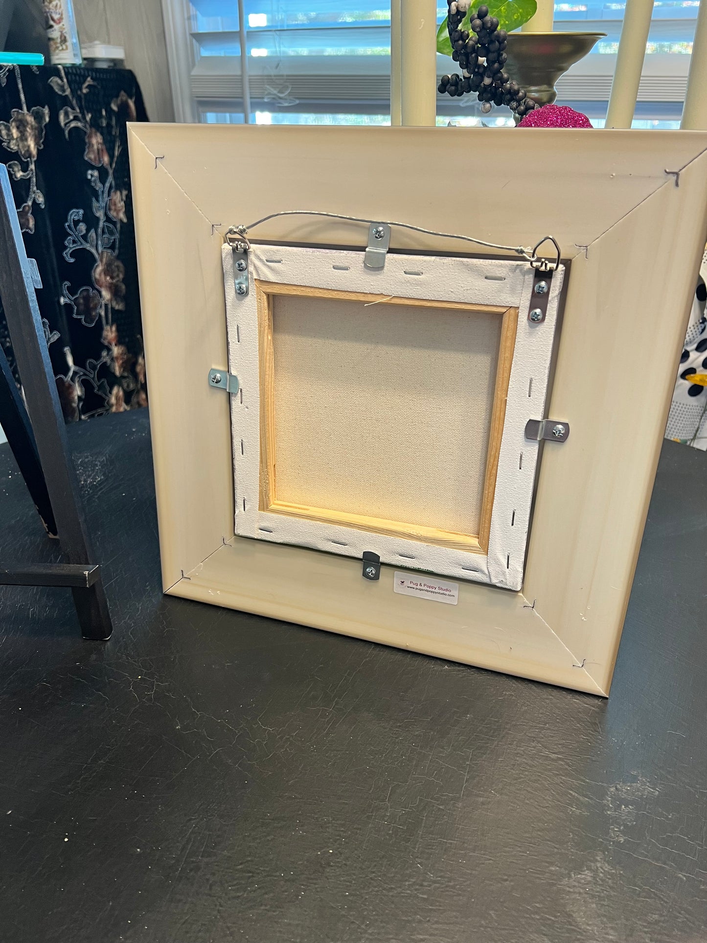 Abstract Pug Painting Original Acrylic Framed Painting Hulk Pug